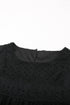 Flutter Sleeves Sheer Textured Babydoll Top